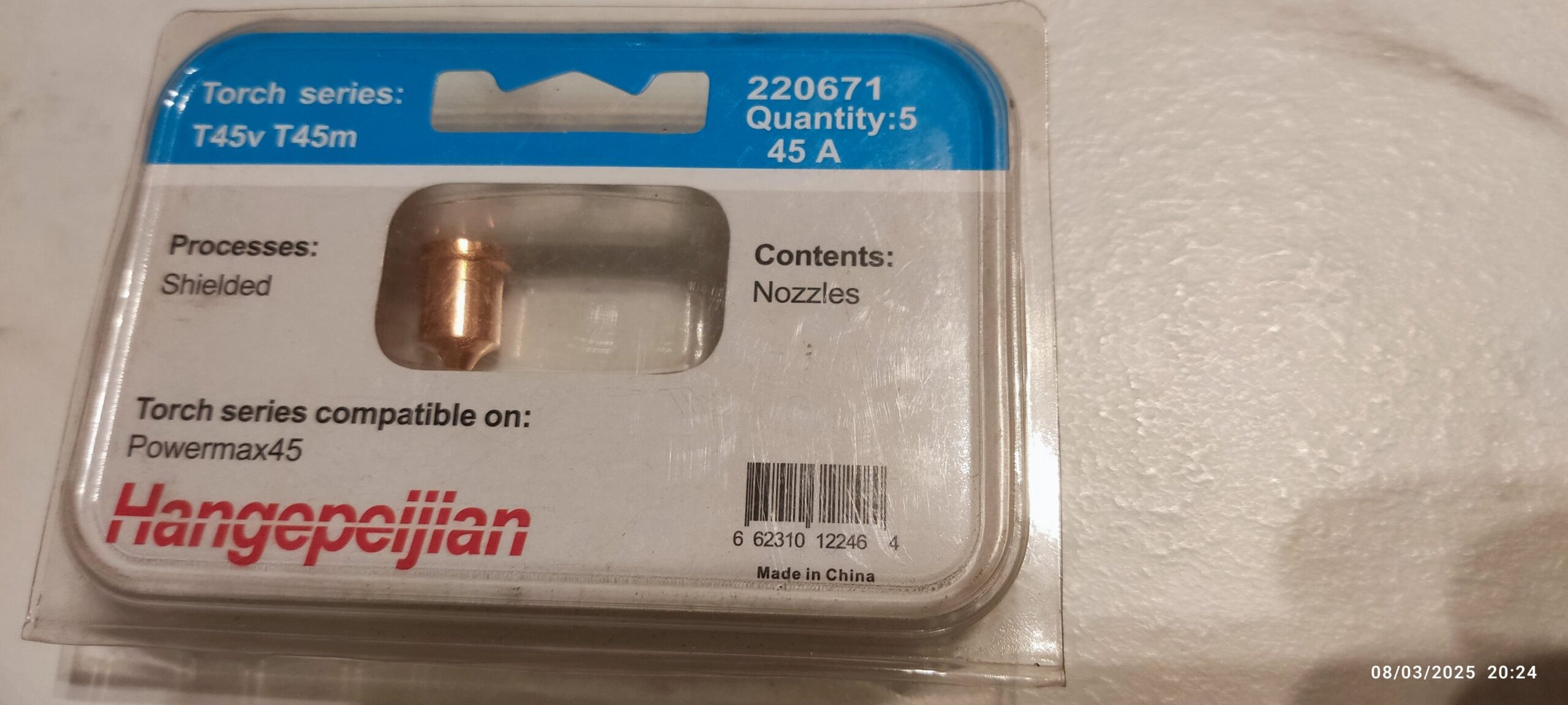 Set Ricambi per Hypertherm POWERMAX 45 - 5pz Ugelli 220671+ 5pz Elettrodo 220669 - immagine 6