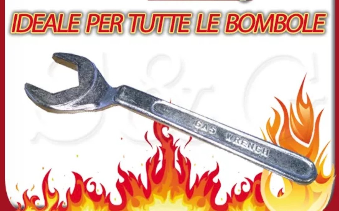 CHIAVE BOMBOLA GAS GPL MM.25 SAGOMATA - immagine 2