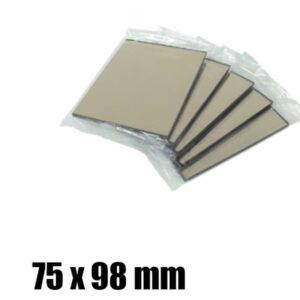 SET 5 Pezzi – Vetro Inattinico Specchiato per Saldatura 75×98 mm (DIN 9 / 10 / 11 / 12 / 13)