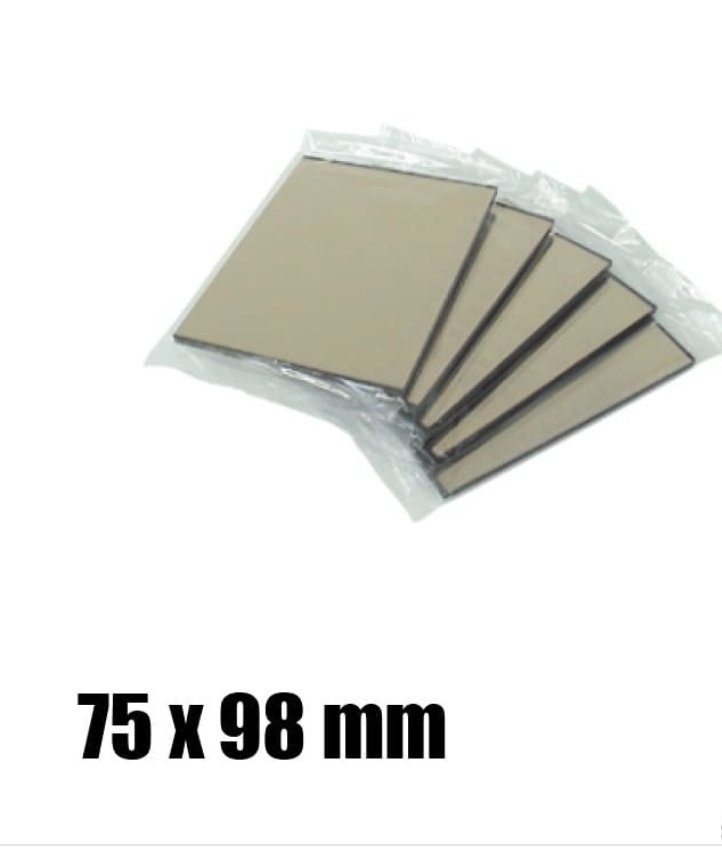 SET 5 Pezzi – Vetro Inattinico Specchiato per Saldatura 75x98 mm (DIN 9 / 10 / 11 / 12 / 13) - immagine 2